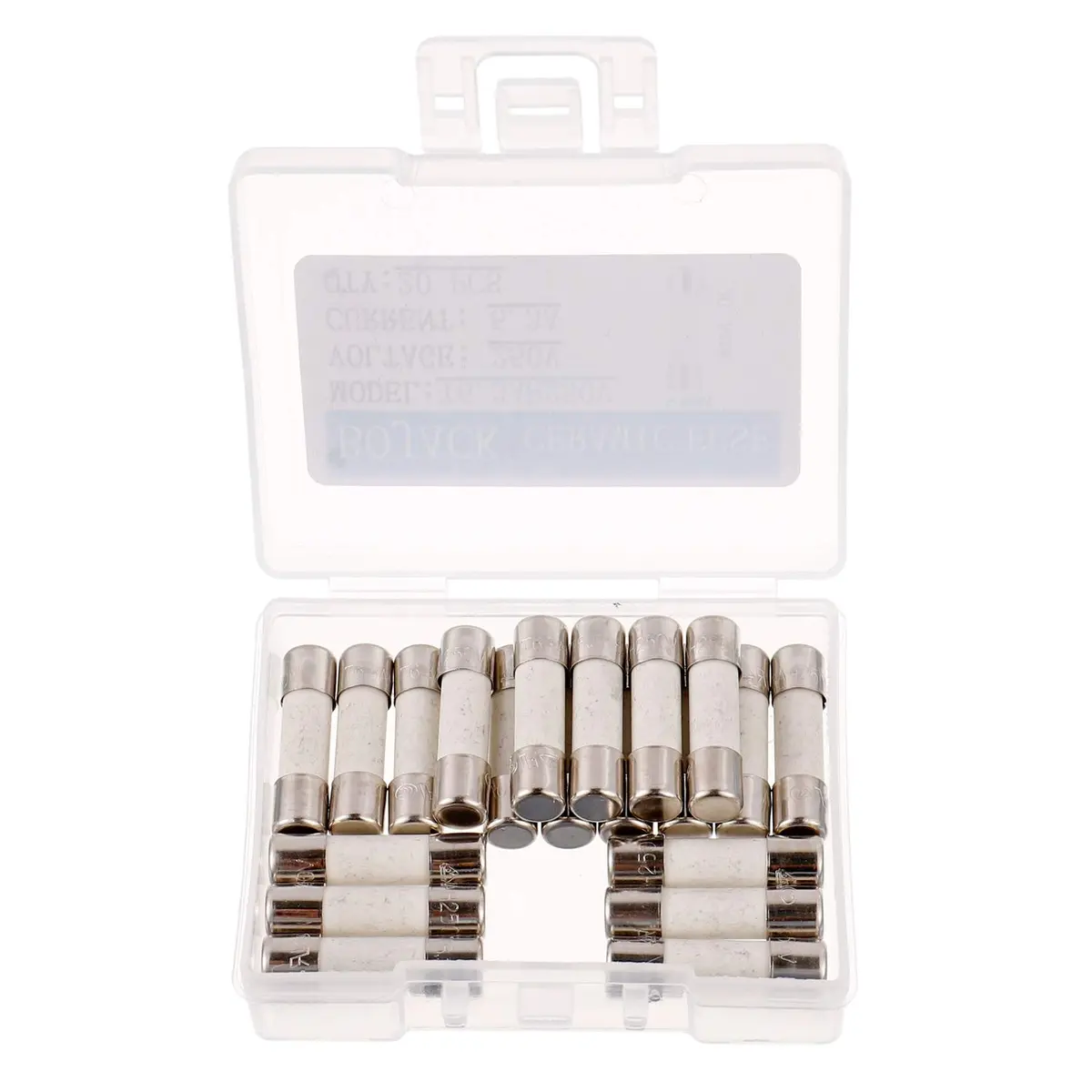 BOJACK T6.3AH250V 5x20mm 6.3A 250V Slow-Blow Ceramic Fuses | High-Quality Time-Delay Circuit Protection - view 2