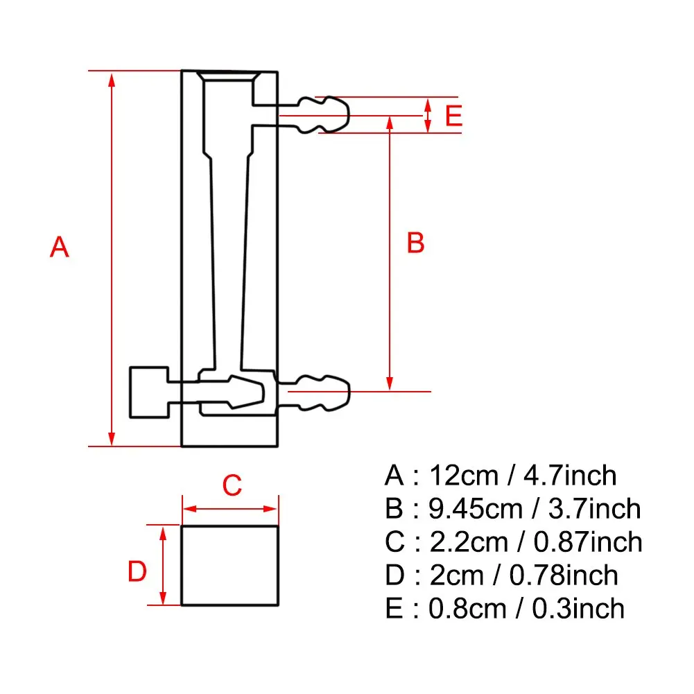 Yanmis Gas Flowmeter 1-10 LPM Acrylic Industry-Grade Gas Measurement Tool - view 7