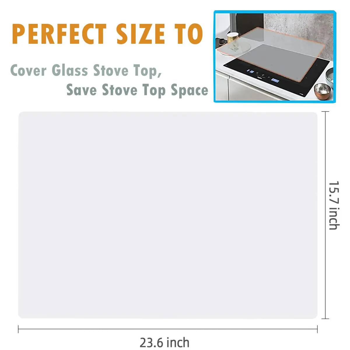 Webake Clear Desk Mat, Silicone Counter Top Protector 23.6" x 15.7" Heat Resistant Nonstick Silicone Mat for Resin Nail Desk - view 2