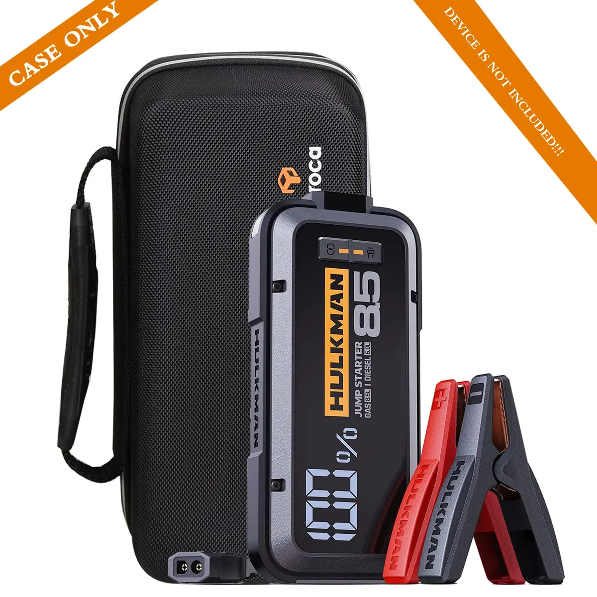 Aproca Case for HULKMAN Alpha85 / Alpha85S / Alpha Pro Jump Starter | Durable EVA Hard Case with Mesh Pocket, Black (7.5 x 4.5 x 2.5 inches) - view 5