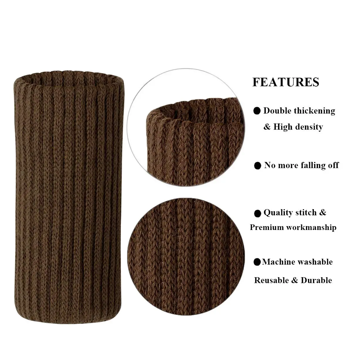 UrsoKuz Furniture Leg Socks 24PCS | Non-Slip Knitted Chair Protectors for Hardwood Floors, Girth 2.7"-7" | Reusable Floor Protectors - view 2