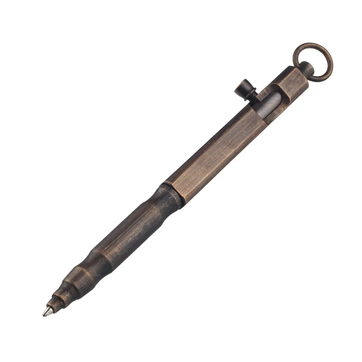 SMOOTHERPRO Solid Brass Bolt Action Pen, Refillable, Bronze - main product image