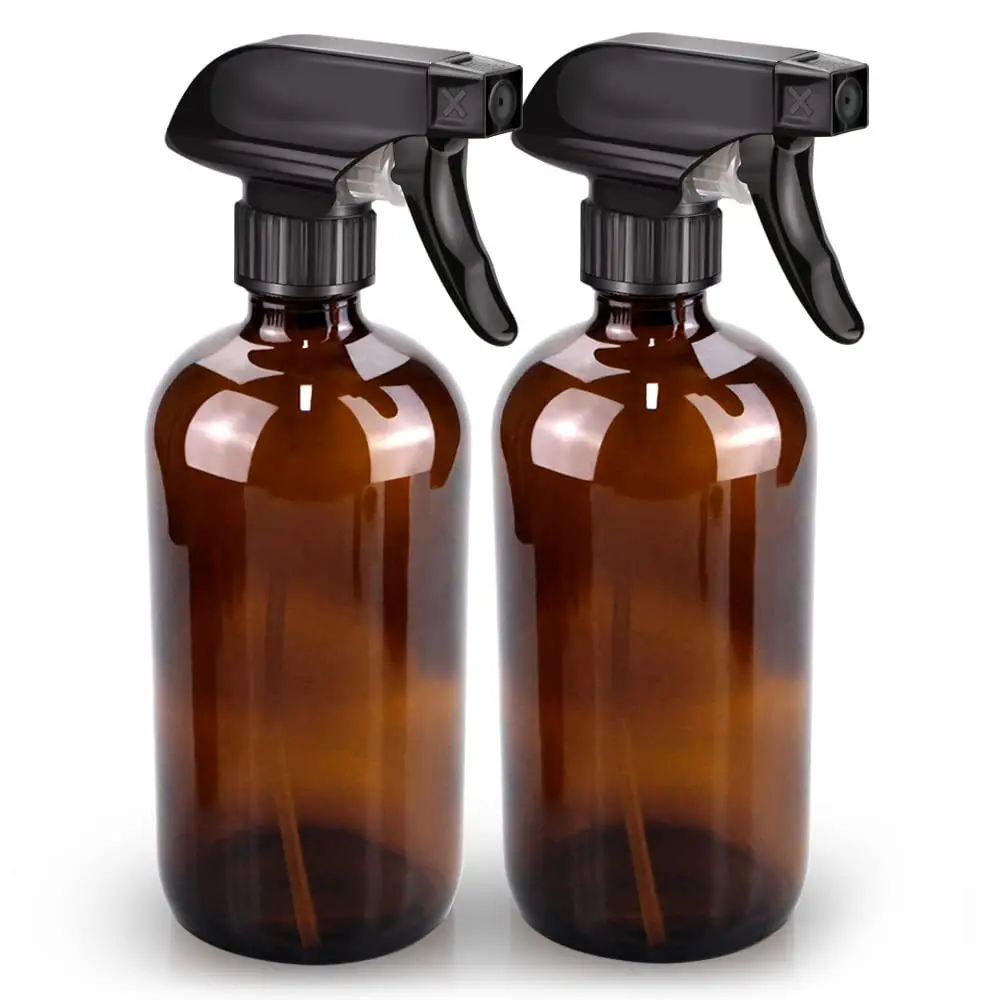 Bontip Amber Glass Spray Bottle 473ml (16 oz) 2-Pack | Shields from Light Damage - main product image