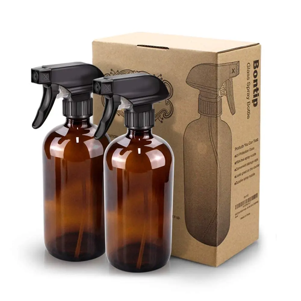 Bontip Amber Glass Spray Bottle 473ml (16 oz) 2-Pack | Shields from Light Damage - view 7