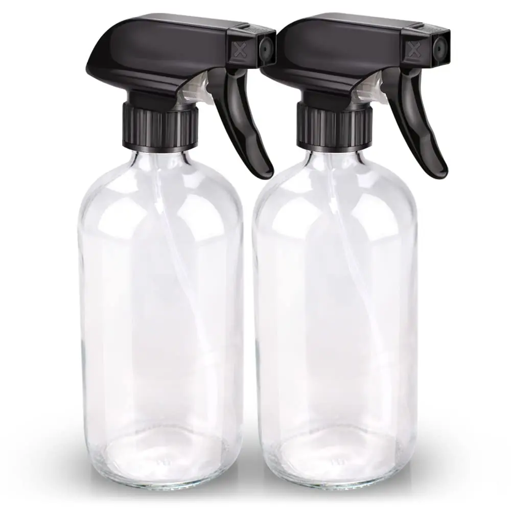 Bontip Glass Spray Bottle 473ml (16 oz) for Cleaning & Plants | UV Protection, BPA-Free, 2-Pack - main product image