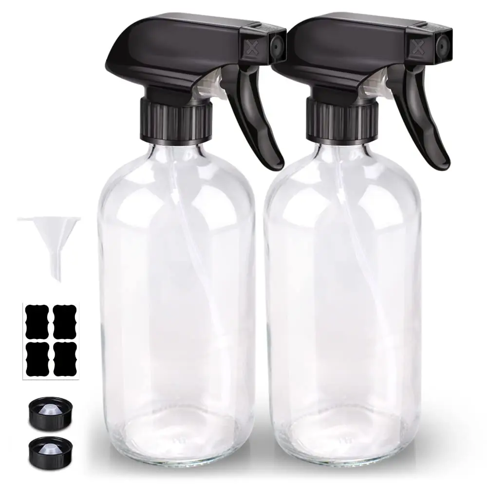 Bontip Glass Spray Bottle 473ml (16 oz) for Cleaning & Plants | UV Protection, BPA-Free, 2-Pack - view 2