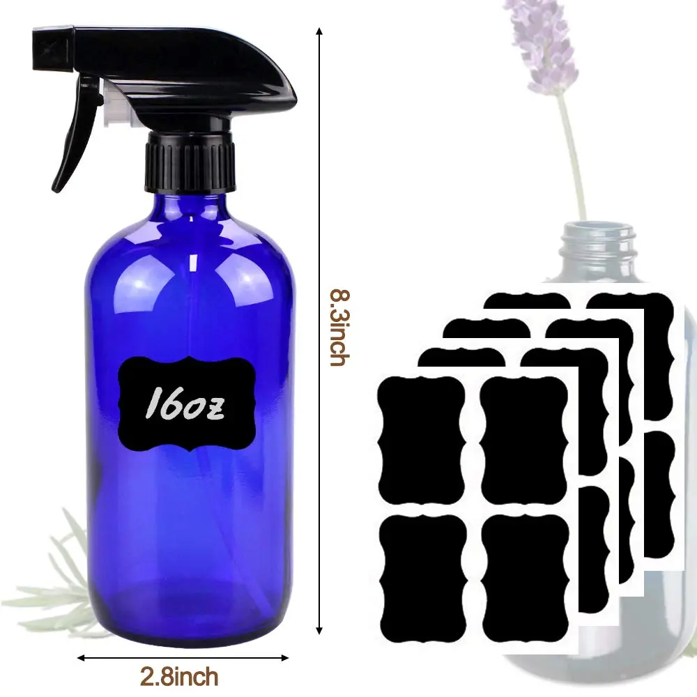 Bontip Blue Glass Spray Bottle 473ml (16 oz) 2-Pack | UV Protection for Contents - view 6