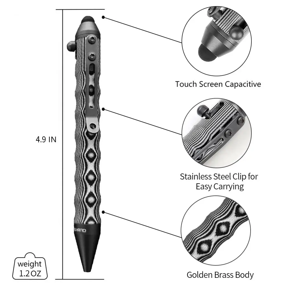 Cool Hand 4.5'' G10 Bolt Action Pen | Refillable Ballpoint Ink, Ergonomic Design - view 3