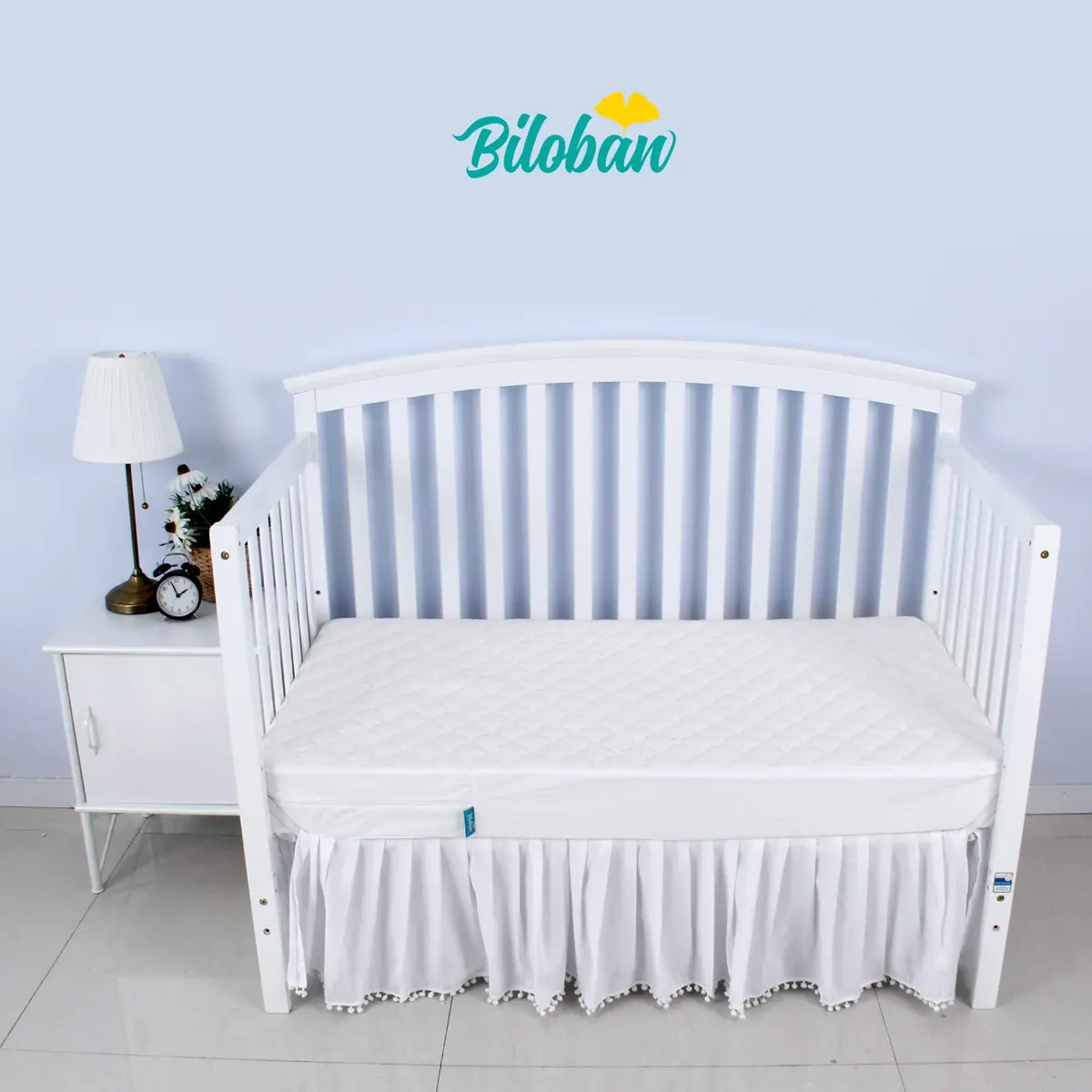 Biloban Zippered Crib Mattress Protector Waterproof 6-Sided Encasement 71cm x 132cm x 15cm (Pack of 1) - view 8