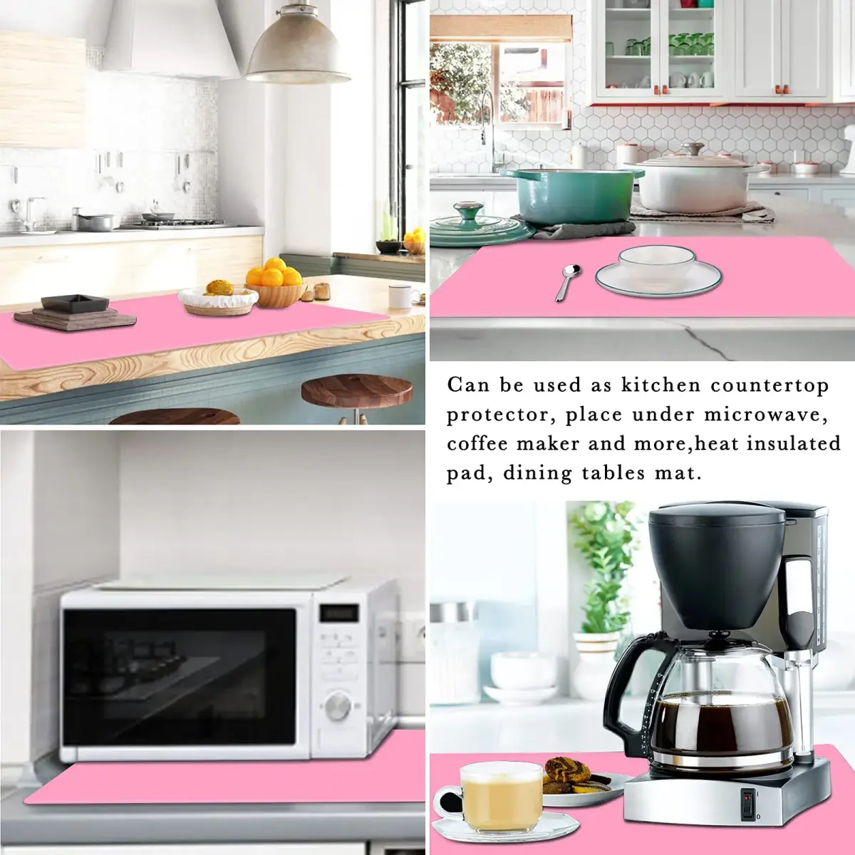 Gartful Pink Oversize Silicone Mat 70cm x 50cm (27.6" x 19.7") | Protects Surfaces from Crafts & Heat - view 5