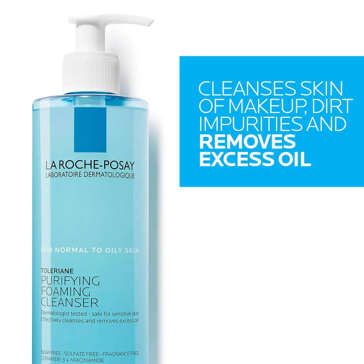 La Roche-Posay Toleriane Purifying Foaming Facial Cleanser 200ml (6.76 Fl Oz) | Dermatologist Tested for Sensitive Skin - view 5