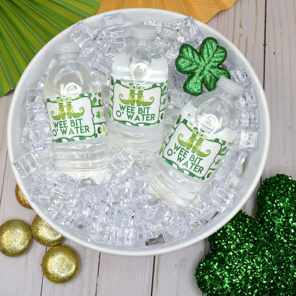 Amanda Creation Wee Bit O’ Fun St. Patrick’s Day Waterproof Water Bottle Sticker Wrappers, 20 Labels (1.75" x 8.5") | Waterproof Vinyl Wraps - view 7