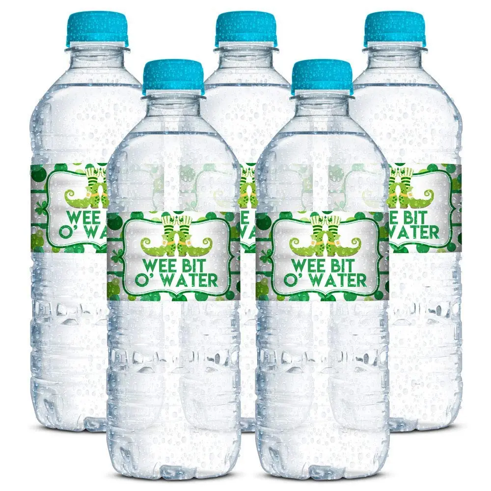 Amanda Creation Wee Bit O’ Fun St. Patrick’s Day Waterproof Water Bottle Sticker Wrappers, 20 Labels (1.75" x 8.5") | Waterproof Vinyl Wraps - view 8