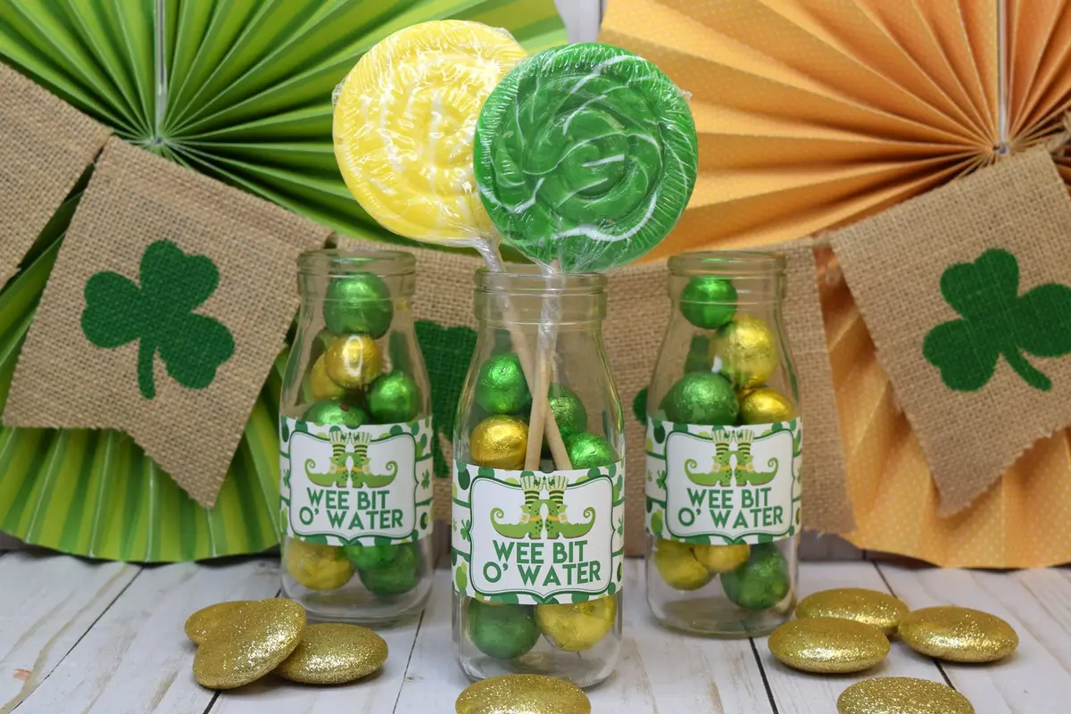 Amanda Creation Wee Bit O’ Fun St. Patrick’s Day Waterproof Water Bottle Sticker Wrappers, 20 Labels (1.75" x 8.5") | Waterproof Vinyl Wraps - view 4