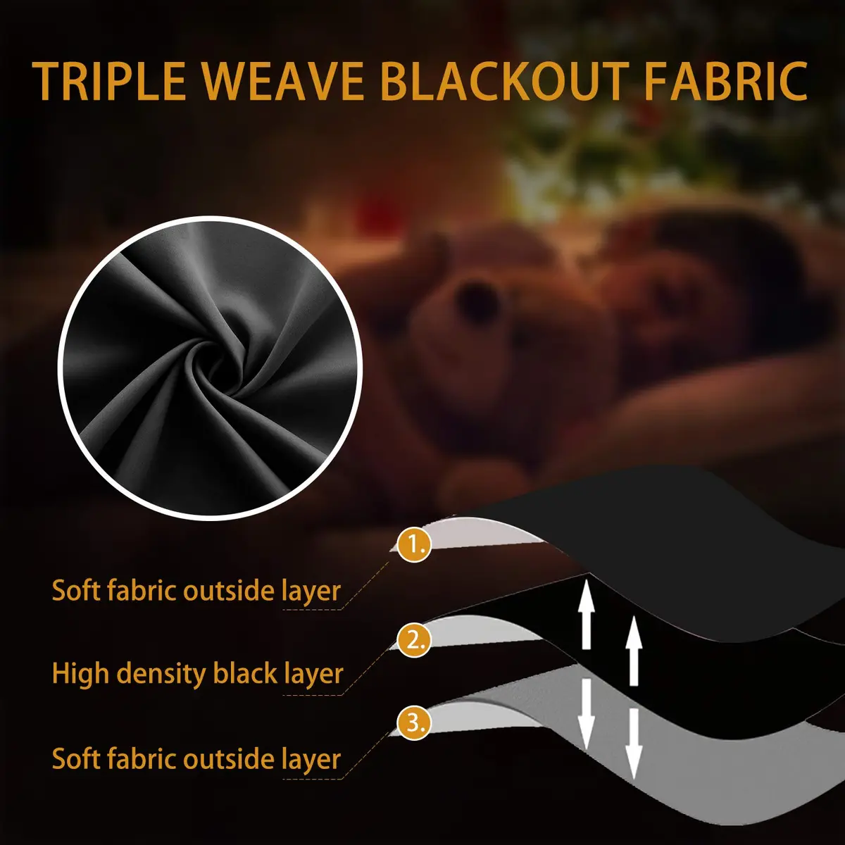KOUFALL Black Valances for Windows 52 W x 15 L inch | Blackout Curtain for Kitchen & Bathroom - view 6