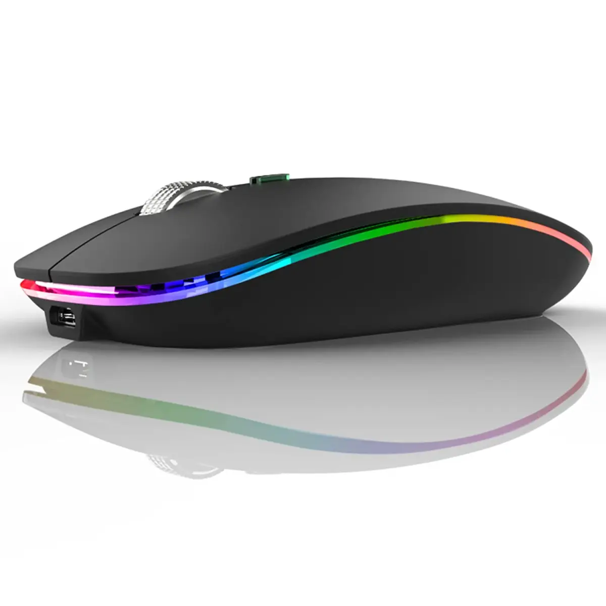 Uiosmuph G12 Wireless Mouse | Rechargeable, Silent, USB-C, 1600 DPI, Matte Black - main product image