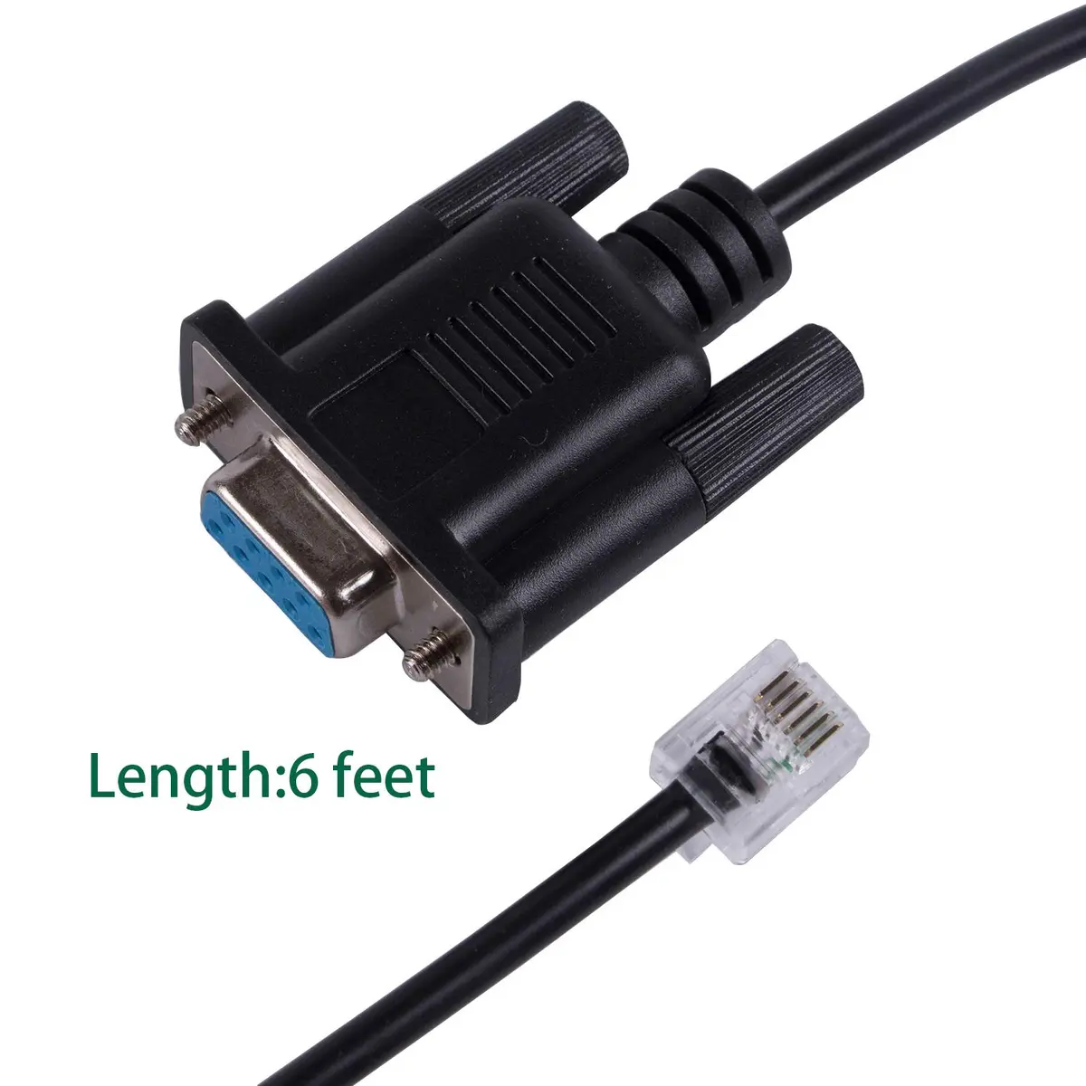 Suamdoen DB9 Serial RS232 to RJ12 6P6C Adapter Cable for APC PDU 6ft | Compatible with APC 940-0144A - view 4