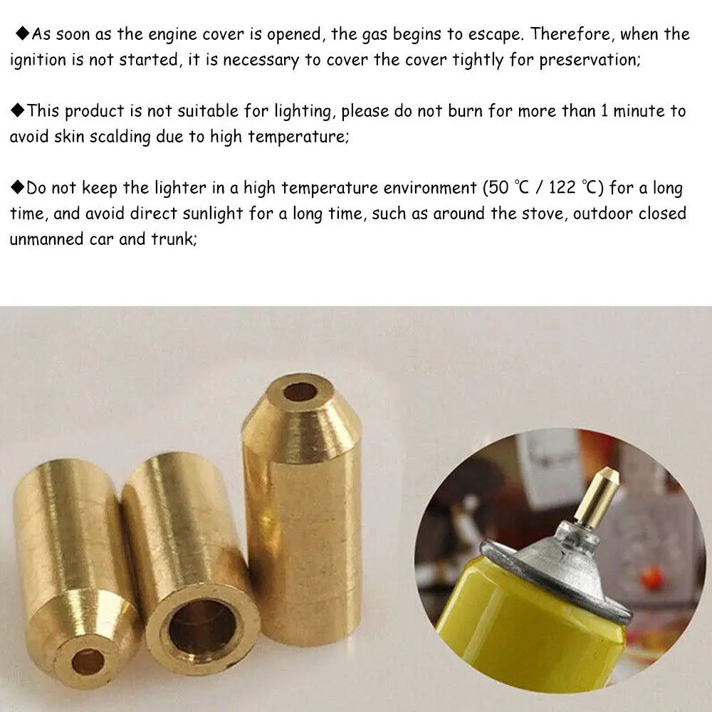 Acxico Brass Gas Refill Adapter for S.T Dupont Lighter | Leak-proof, Durable, Brass, 3 Pack - view 4