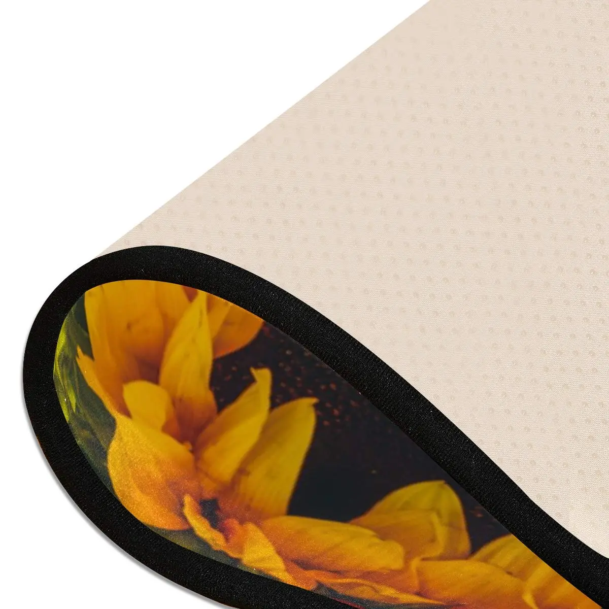 Senya Retro Dahlia Sunflower Kitchen Rug 72" x 24" | Non-Slip Water Absorbent Area Rug for Home - view 6