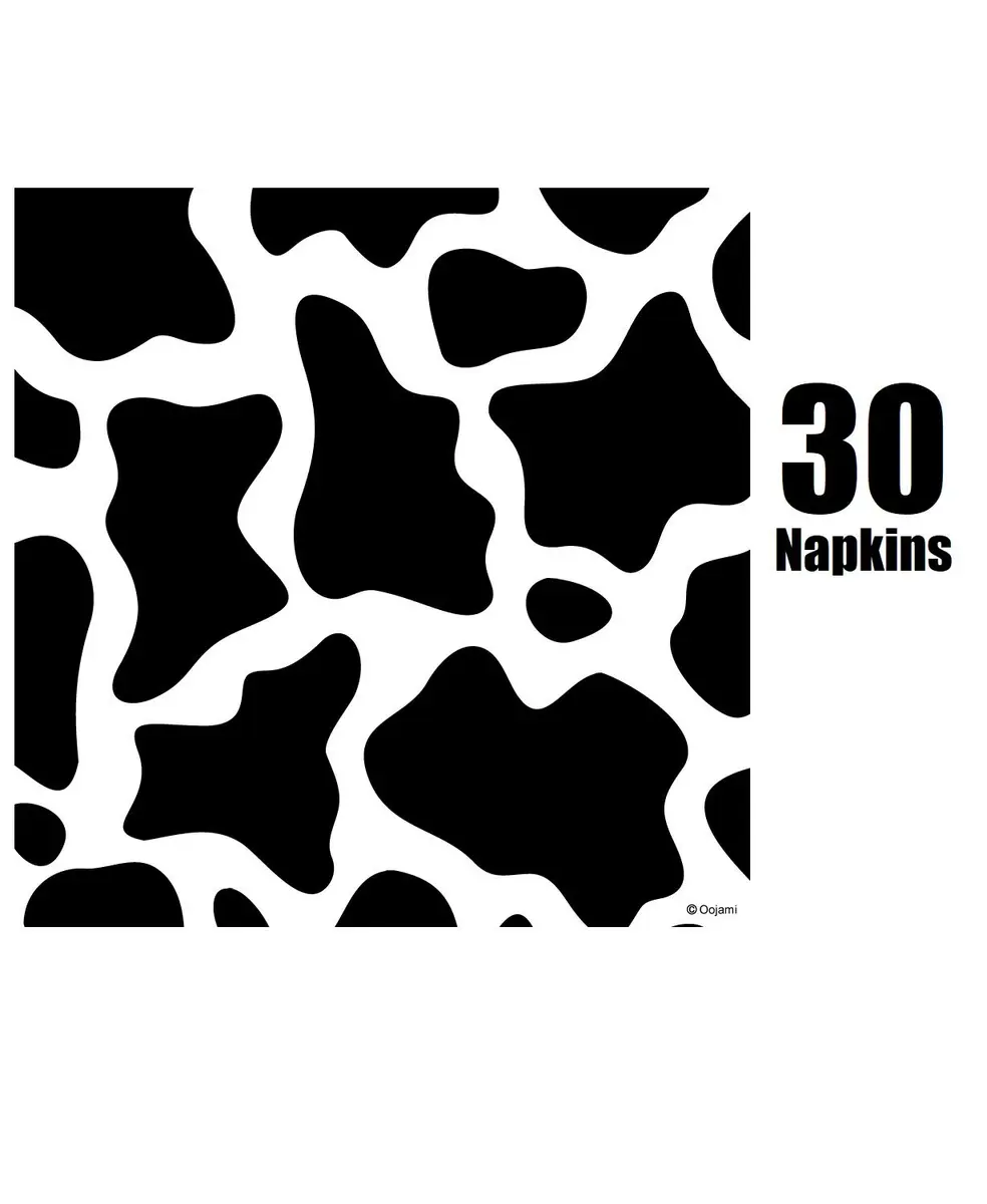 Oojami Cow Print Party Supplies Pack for 30 Guests | 120 Pcs Dinner Plates, Dessert Plates, Cups, Napkins - view 5