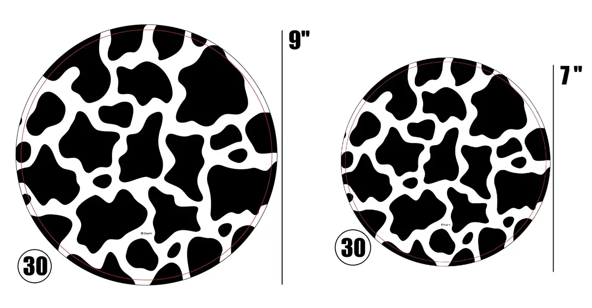 Oojami Cow Print Party Supplies Pack for 30 Guests | 120 Pcs Dinner Plates, Dessert Plates, Cups, Napkins - view 3