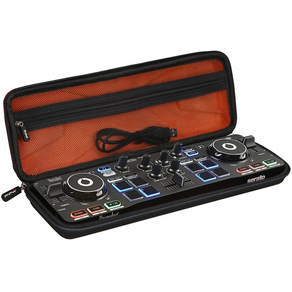 Mchoi Hard Portable Case for Hercules DJControl Starlight | Shockproof & Waterproof 11.8 x 7.5 x 1.6 inches - main product image