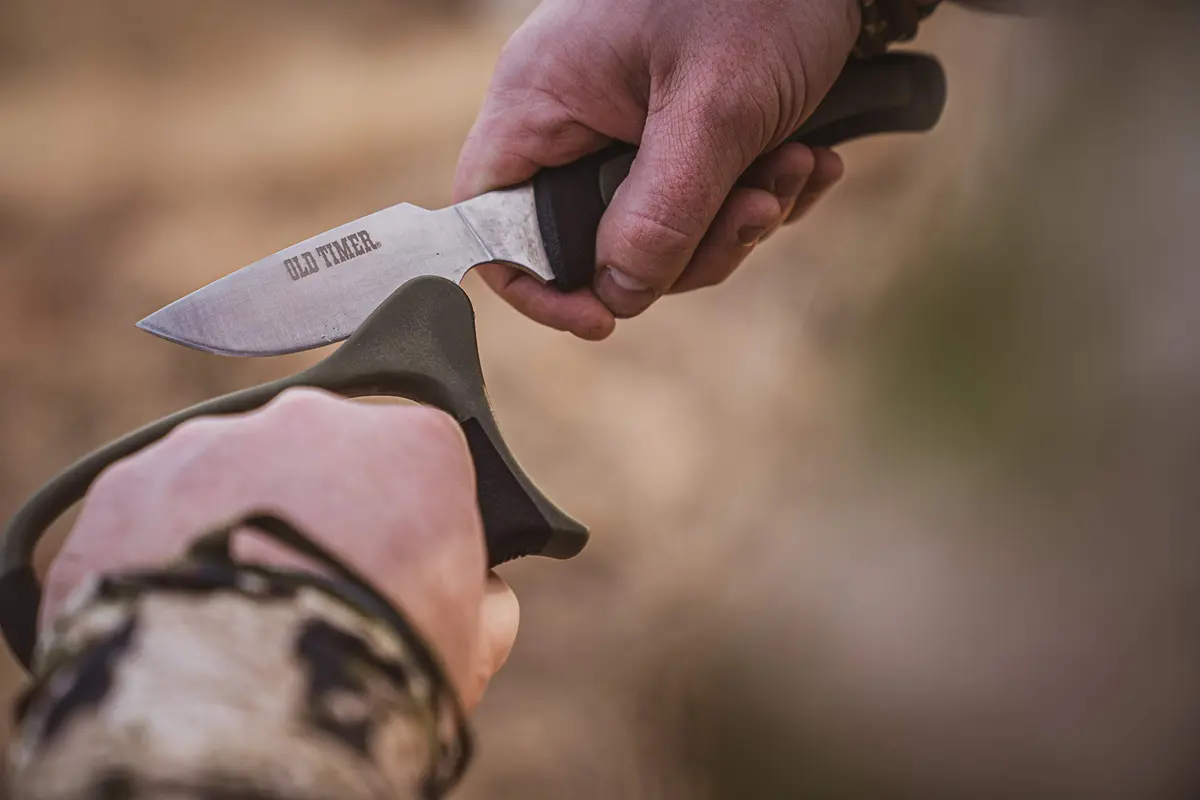 Old Timer Outdoor Kit with Game Shears, Bone Saw, Gut Hook, Knives, Sharpener & Gloves | Hunting & Camping Gear - view 3