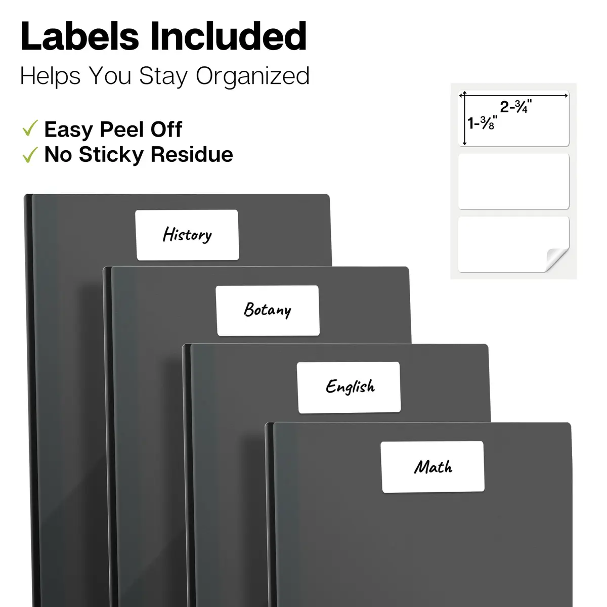 Dunwell Plastic 2-Pocket Folders with 3 Prongs, Black, 12 Pack (24.1 cm x 29.2 cm) | Acid-Free Poly for Long-Term School & Office Use - view 5