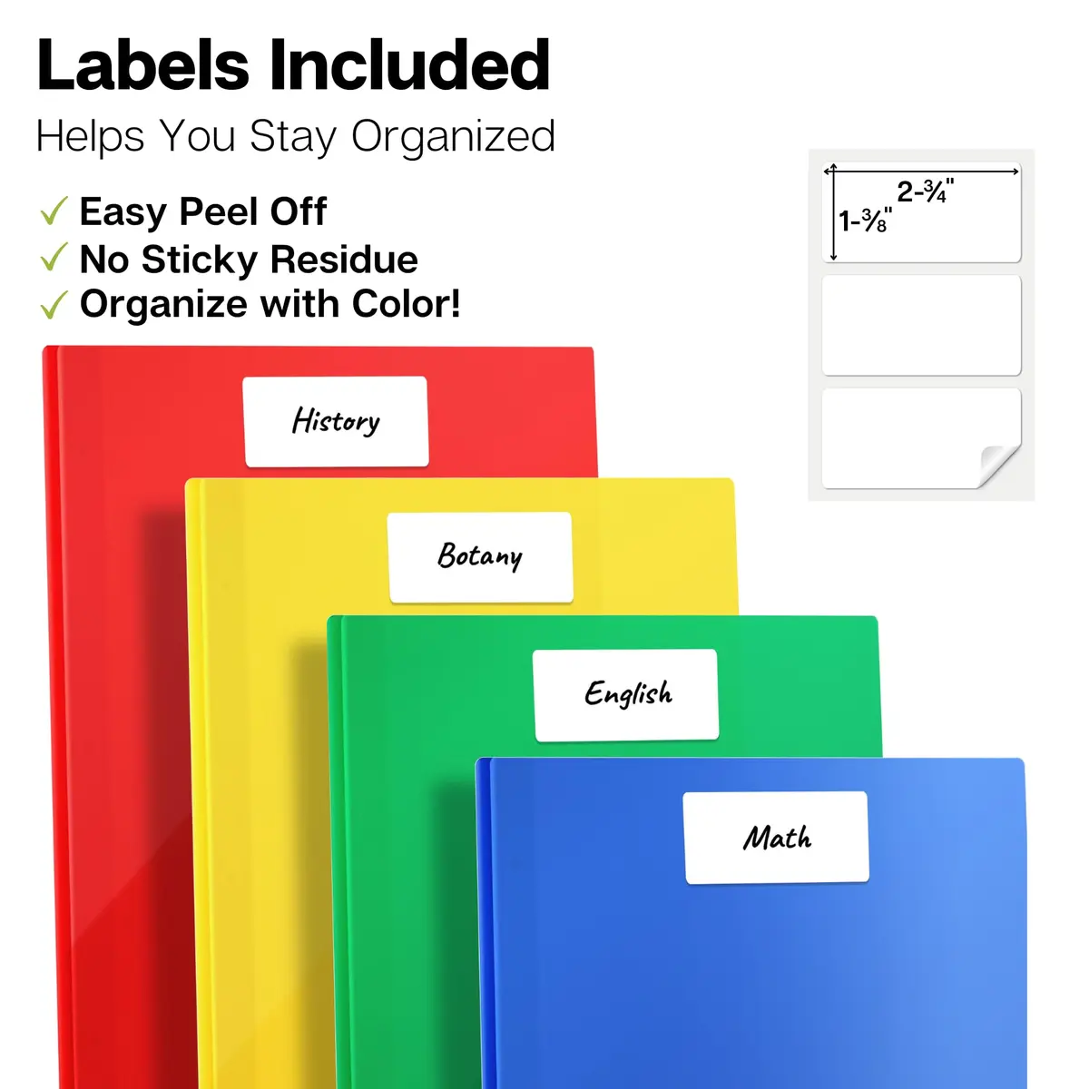 Dunwell Plastic 2-Pocket Folders with 3 Prongs Assorted 6 Pack | Durable, Water-Resistant, Ideal for School & Office - view 5