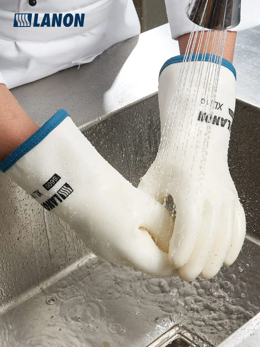 LANON Liquid Silicone Oven Mitts 11.8 Inch | Heat Resistant, BPA Free, Food Grade, Water & Cold Resistant - view 6