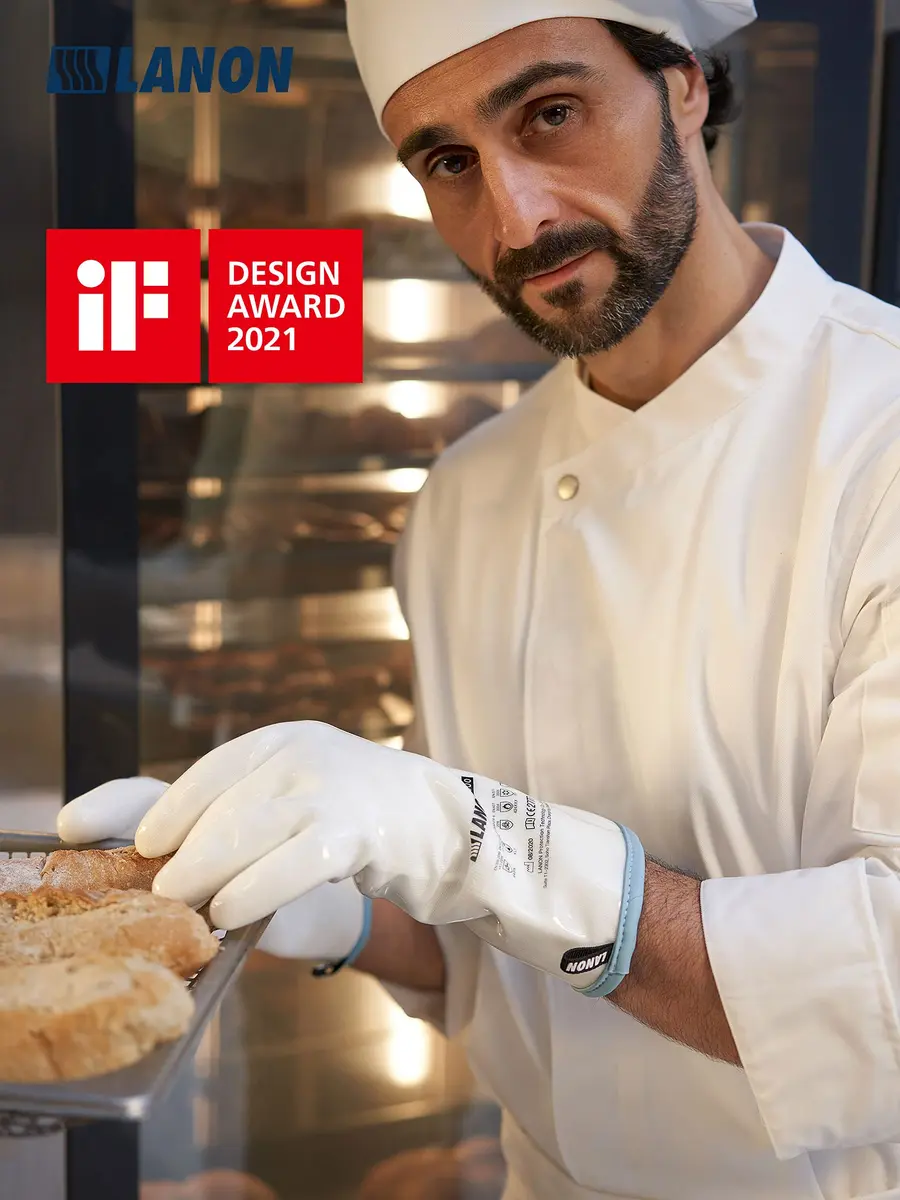 LANON Liquid Silicone Oven Mitts 11.8 Inch | Heat Resistant, BPA Free, Food Grade, Water & Cold Resistant - view 3