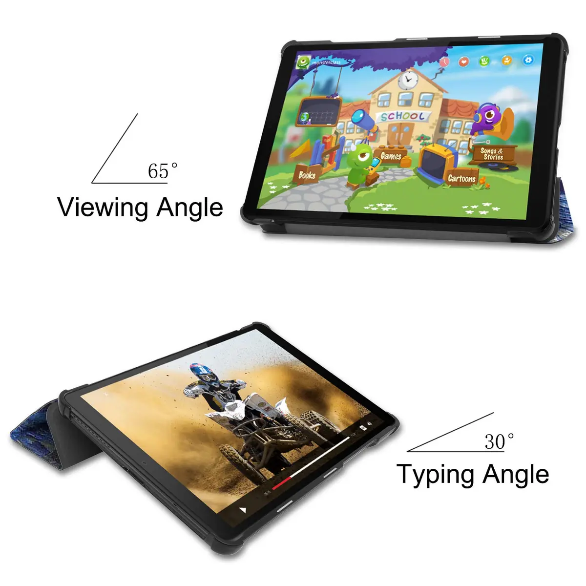 Ratesell Lightweight Smart Trifold Stand Case Cover for Lenovo Tab M8 TB-8505F / TB-8505X / Lenovo Tab M8 (2nd Gen) 2019 Release | Star Night - view 3