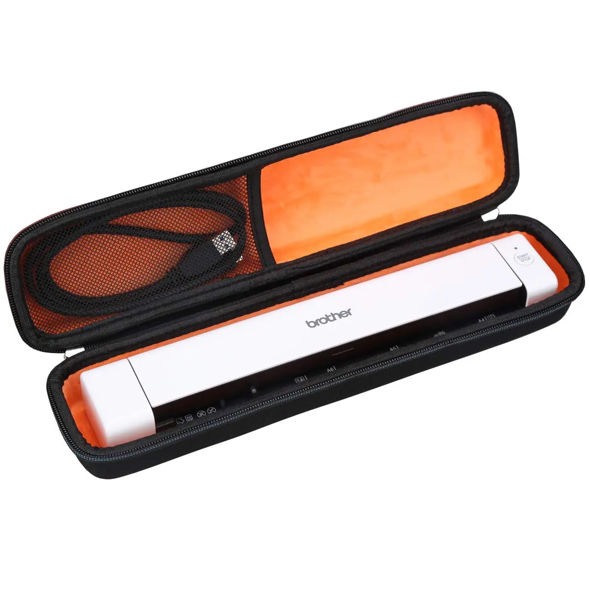Mchoi Orange Portable Scanner Carrying Case for Brother DS-640/DS-740D/DS-940DW, 240g (0.53 lb) | Protects Scanner & Accessories - main product image