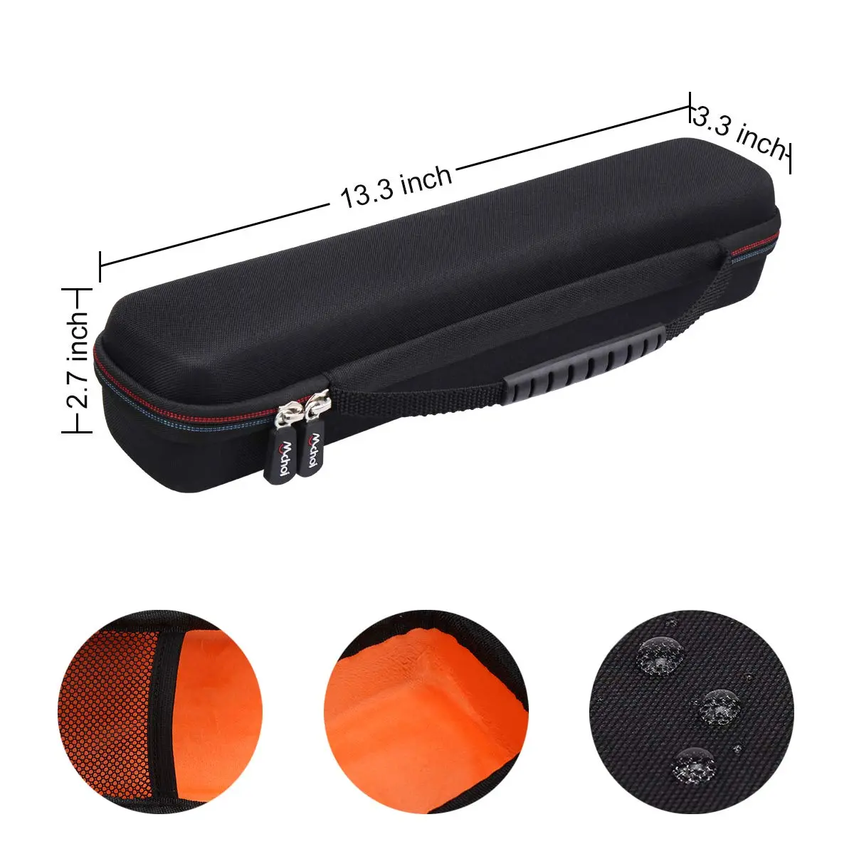 Mchoi Orange Portable Scanner Carrying Case for Brother DS-640/DS-740D/DS-940DW, 240g (0.53 lb) | Protects Scanner & Accessories - view 6