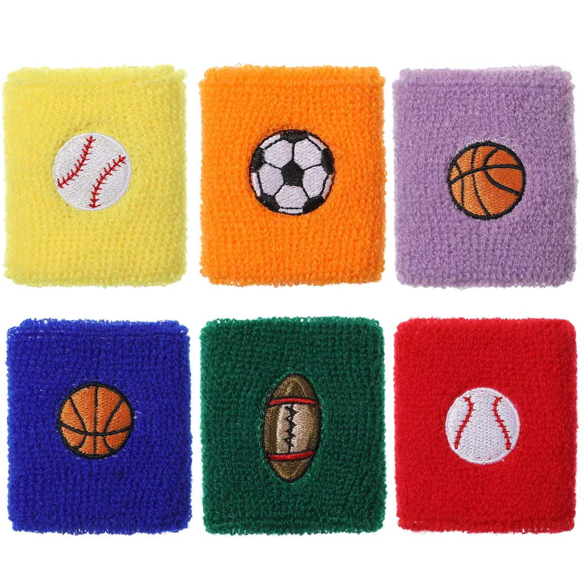 Gejoy 24 Pieces Sports Wristbands for Kids | Colorful Sweatbands for Kids & Sports Fans - view 6