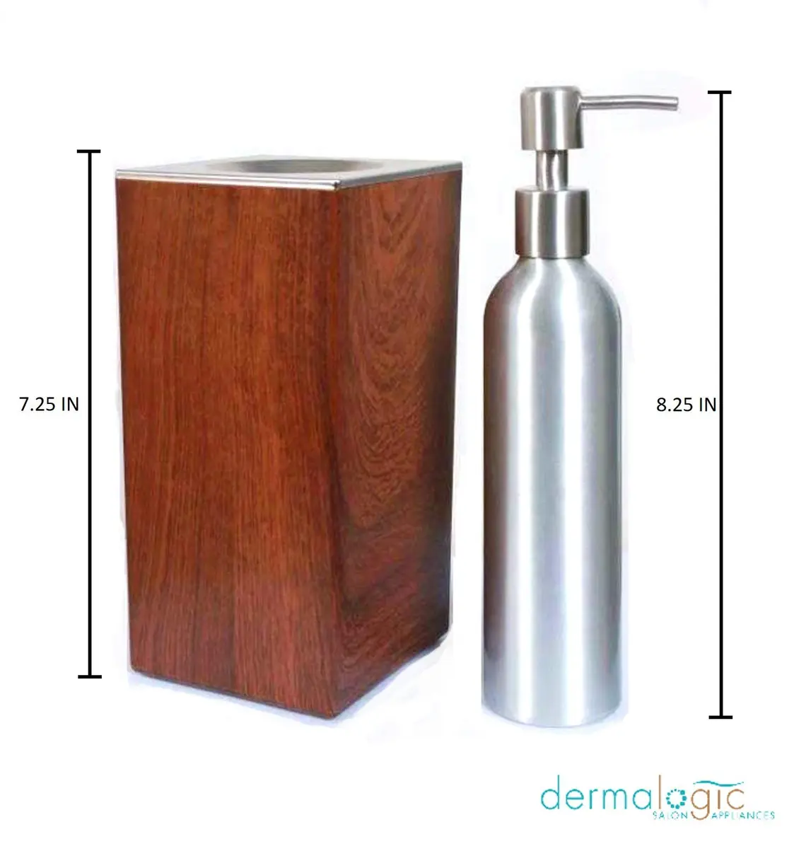 DERMALOGIC Massage Oil Warmer Replacement 8.5 fl oz | Aluminum Bottle with Stainless Steel Pump - view 3