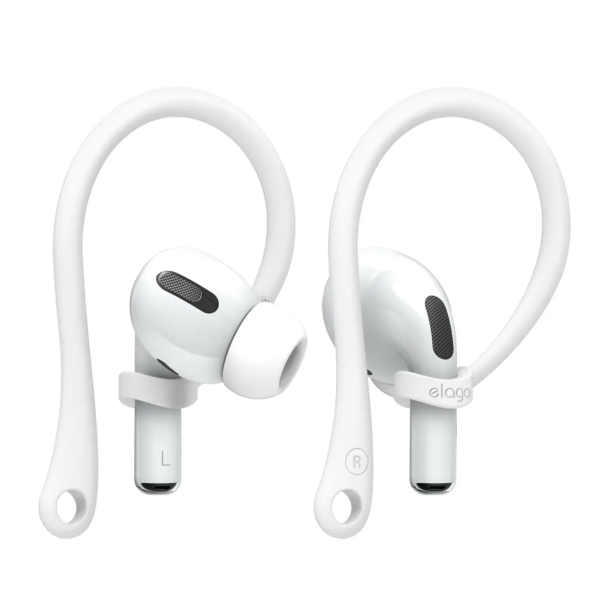 elago Ear Hooks for AirPods Pro 3 & Pro 2 & Pro, AirPods 5 & 4 & 3 & 2 & 1 | Anti-Slip, Ergonomic Fit (White) - main product image