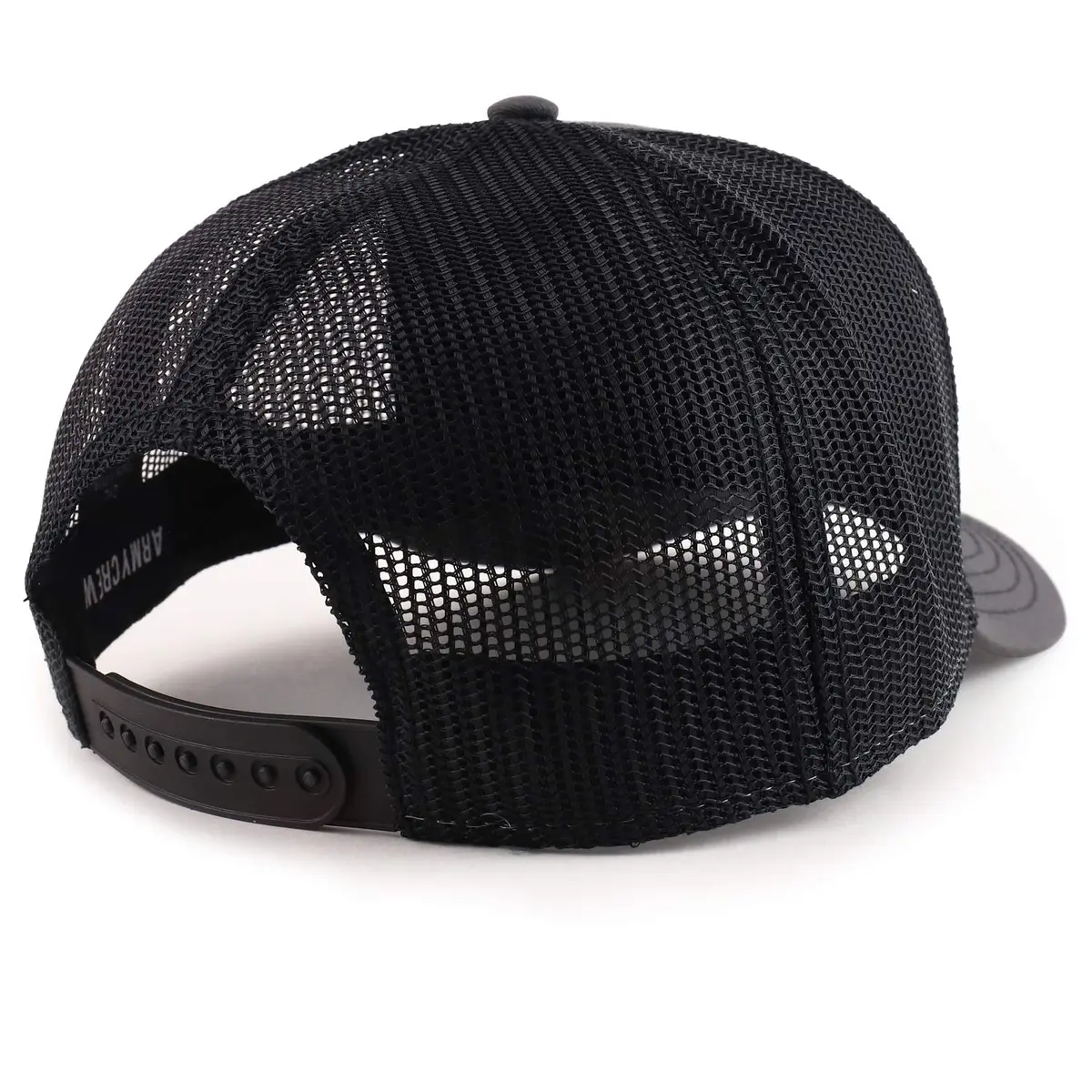 Armycrew Oversize XXL Low Profile Two Tone Mesh Back Trucker Baseball Cap - Charcoal Black - 2XL - view 3