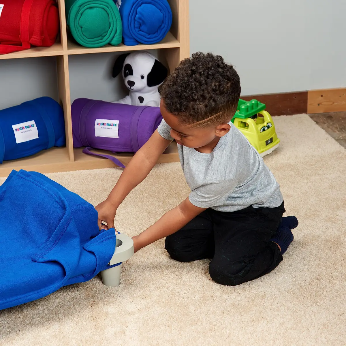 ROLLEE POLLEE Nap Sac Toddler Blanket with Pillow 127cm x 127cm | All Seasons Fleece - view 5