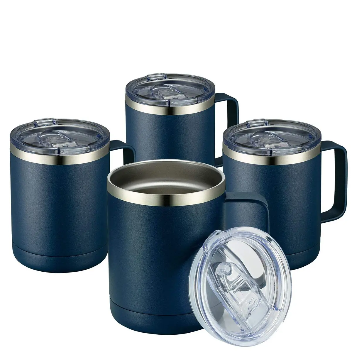MEWAY 12oz Coffee Mug With Handle | Double Wall Vacuum Insulated Travel Tumbler for Hot & Cold Drinks - main product image