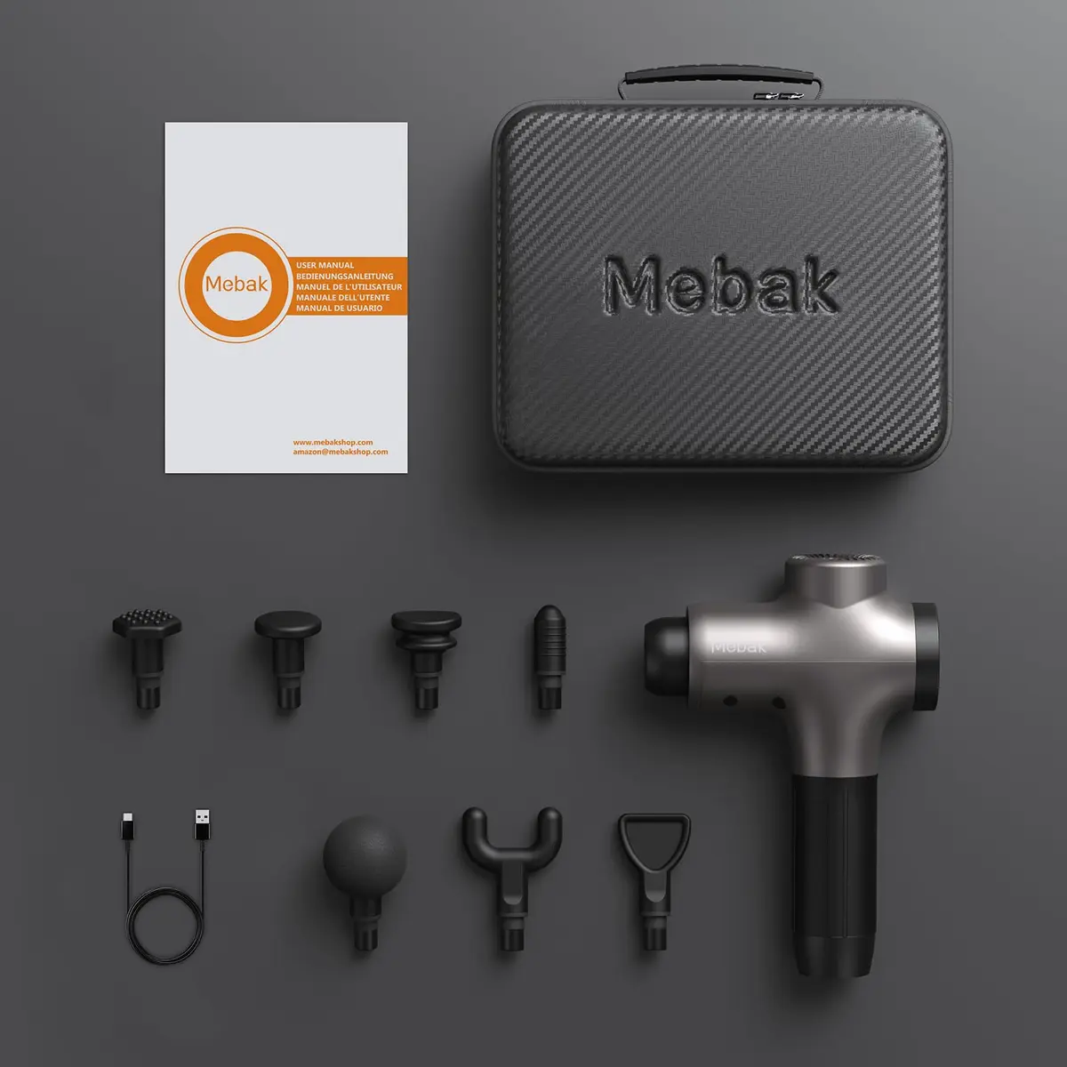 Mebak 3 Deep Tissue Massage Gun 12mm Amplitude | Professional Percussion Massager for Athletes & Pain Relief - view 9