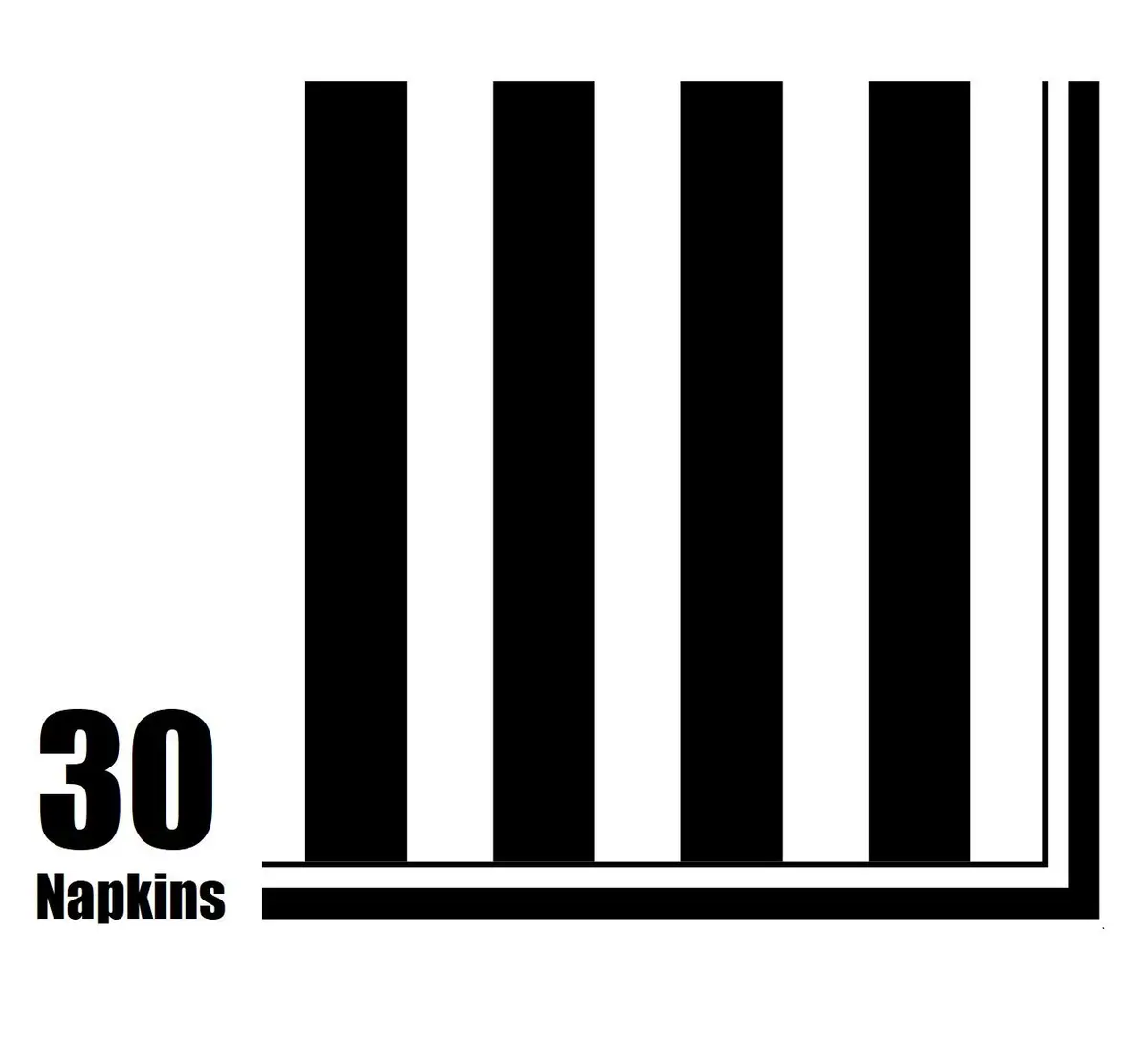 Oojami Black and White Striped Party Supplies for 30 – Disposable Plates, Cups, Napkins Set for Birthday, Wedding, Graduation, Events – 9" Dinner Plates, 7" Dessert Plates, 9 oz Cups, 3-Ply Napkins - view 4