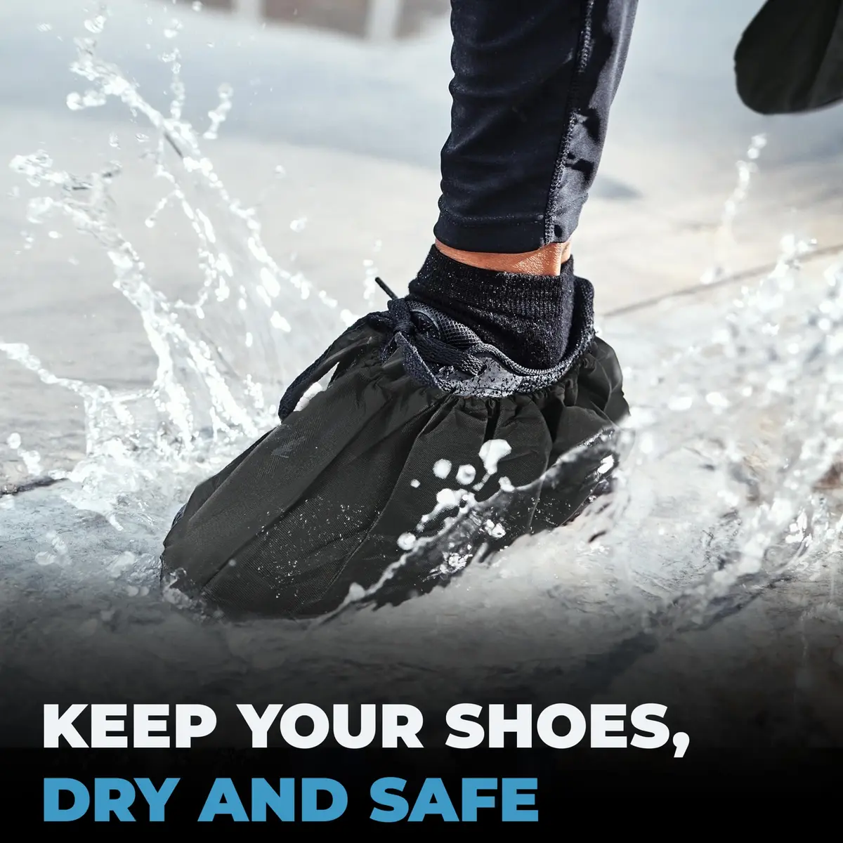 Blue Shoe Guys Reusable Waterproof Shoe Covers 4 Pack | Durable, Washable, Non-Slip for Men & Women (up to size 12) - view 6