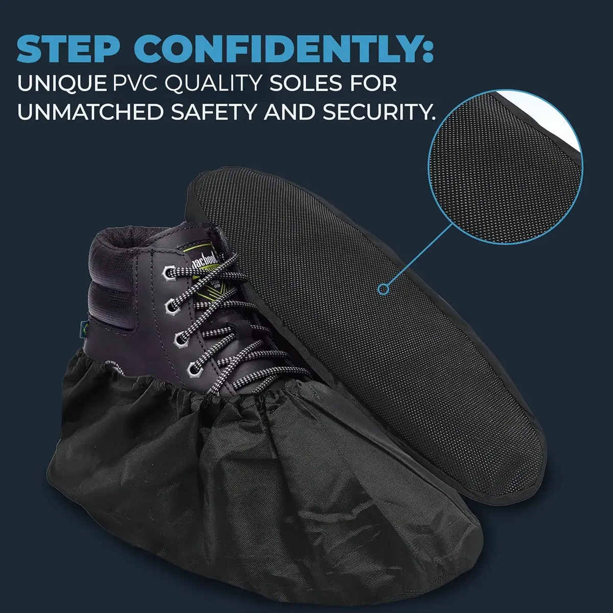 Blue Shoe Guys Reusable Waterproof Shoe Covers 4 Pack | Durable, Washable, Non-Slip for Men & Women (up to size 12) - view 2