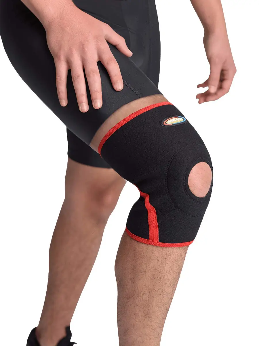 MAXAR Airprene Bio-Magnetic Knee Sleeve Compression Brace for Men & Women, Open Patella, Terry Cotton Lining, 8 Magnets | Support & Pain Relief - main product image
