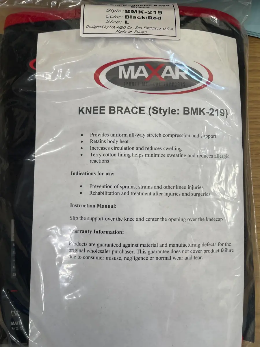 MAXAR Airprene Bio-Magnetic Knee Sleeve Compression Brace for Men & Women, Open Patella, Terry Cotton Lining, 8 Magnets | Support & Pain Relief - view 8