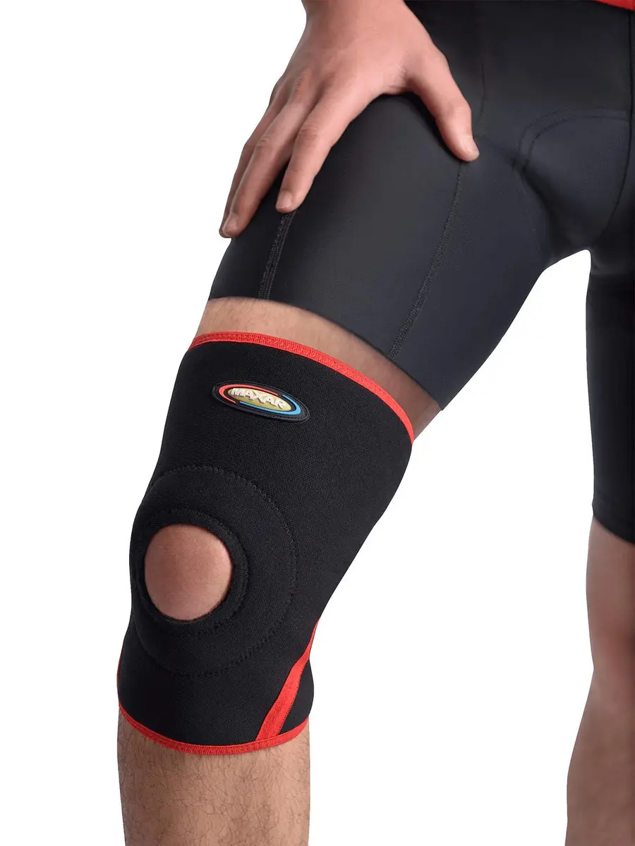 MAXAR Airprene Bio-Magnetic Knee Sleeve Compression Brace for Men & Women, Open Patella, Terry Cotton Lining, 8 Magnets | Support & Pain Relief - view 4