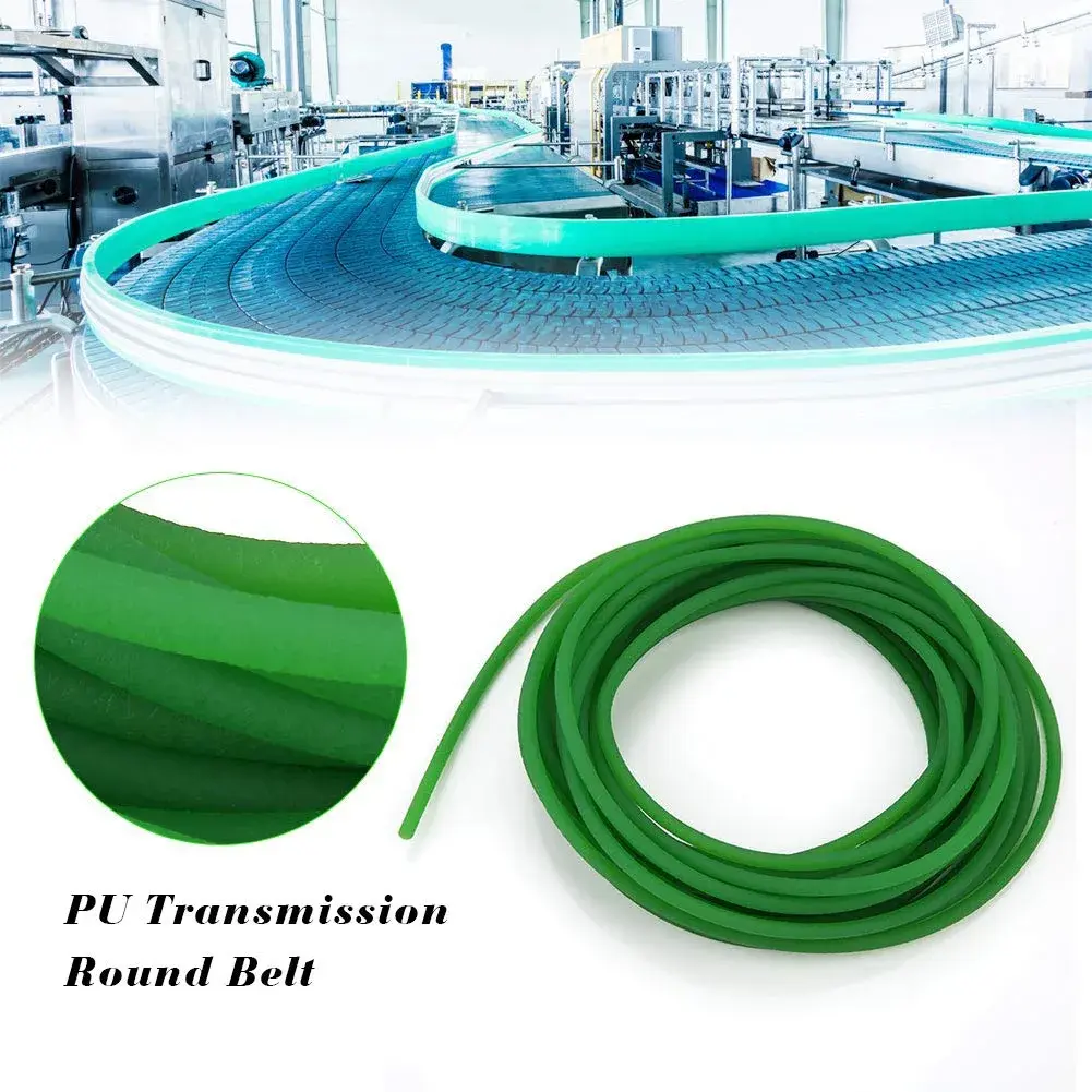 Beduan Green Urethane Round Belt 8mm (0.315 in) x 3m (10 ft) | High-Performance Transmission for Conveyors - view 3