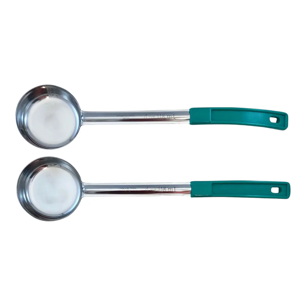 Habanerofire 4 oz (118 ml) Solid Stainless Steel Portion Control Ladle Spoodle - Pack of 2 | Commercial Grade for Soups & Sauces - main product image