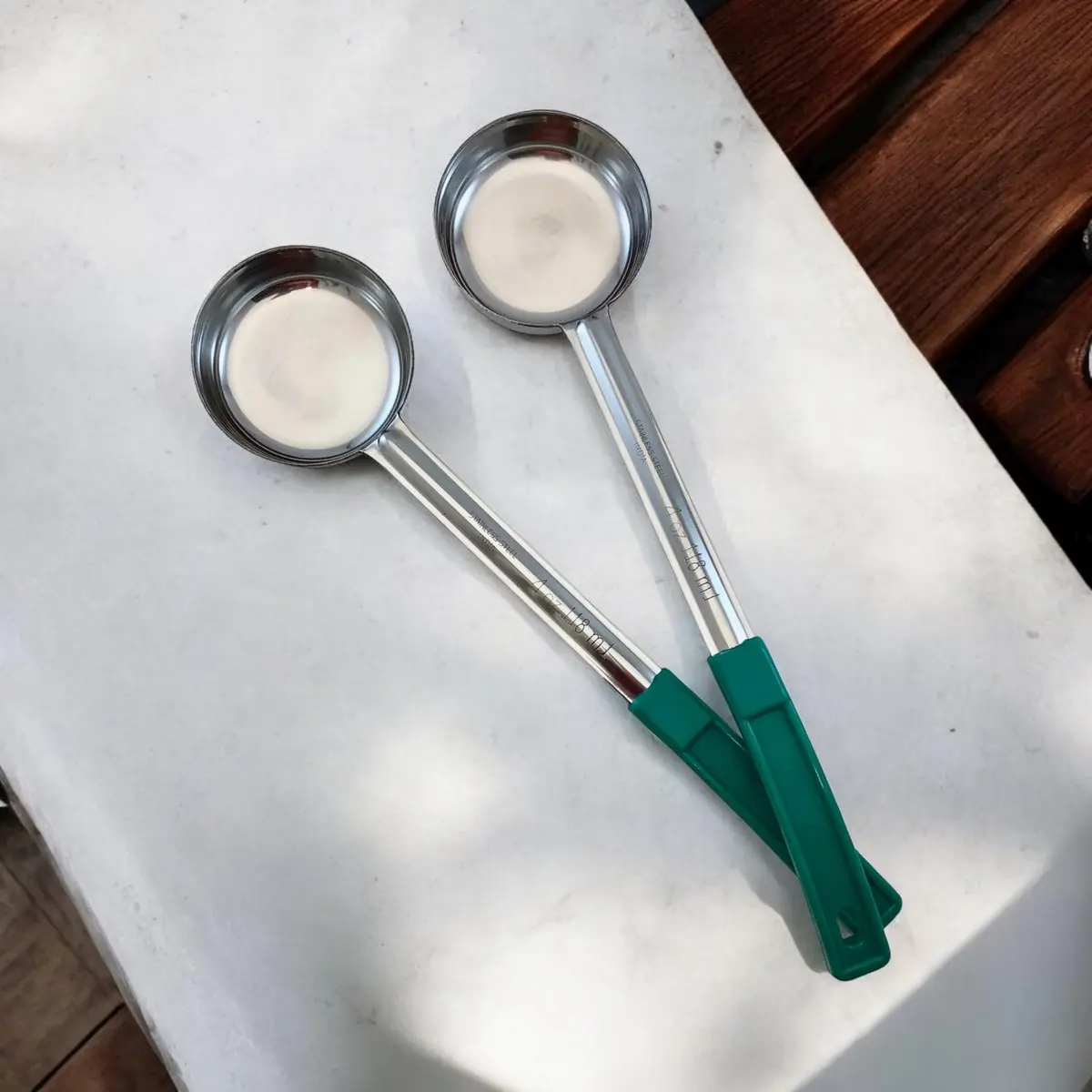 Habanerofire 4 oz (118 ml) Solid Stainless Steel Portion Control Ladle Spoodle - Pack of 2 | Commercial Grade for Soups & Sauces - view 7
